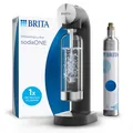 Produktbild: BRITA Wassersprudler sodaONE (schwarz) inkl. CO₂-Zylinder und BPA-freier PET-Flasche | Macht aus Trinkwasser spritziges Sprudelwasser (bis zu 60l pro Zylinder) – Trinkwassersprudler für zuhause