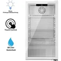 Produktbild: YUNA Cool-View GKS90W Glastürkühlschrank, 89 L – weiß mit LED & Touchdisplay - Weiß