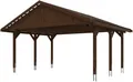 Produktbild: Skanholz Doppelcarport Wallgau, BxT: 620x500 cm, 215 cm Einfahrtshöhe, mit Dachlattung