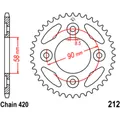 Produktbild: JT Sprockets Kettenrad 35 Zähne Teilung 420 für optimierte Fahrdynamik ANF C MSX