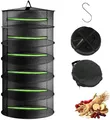 Produktbild: Trockennetz Kräuter, 6 Lagiges Kräutertrockner Hängend mit S-förmige Haken, Klap