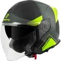 Produktbild: Bogotto H586 City-B Jethelm, schwarz-grün-gelb, Größe M für Männer