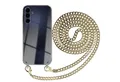 Produktbild: EAZY CASE Handykette 2in1 Metallkette für Samsung Galaxy A15 6,5 Zoll, Hülle mit Band Silikonhülle durchsichtig Necklace Cover Slimcover Gold
