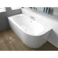 Produktbild: BADLAND Eckbadewanne Rechteck Badewanne Avita LINKS 180x80 mit Acrylschürze, Füßen und Ablaufgarnitur GRATIS - Weiß