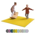 Produktbild: Ehrenkind Spielmatte Krabbelmatte Rutschfest, Made in Germany (Krabbeldecke für Baby, Hochwertige Krabbelmatte Baby), Spielmatte Baby, Rutschfeste Spielunterlage gelb 100 cm x 180 cm