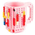 Produktbild: Build on Brick Mug Bausteine Kaffeetasse - Bausteine Tasse Bauklötze Kaffee-Becher 350ml (Pink)