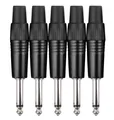 Produktbild: 5x Pronomic JPLUG 6,3mm Mono Klinke Stecker Klinkenstecker Stecker Set Black