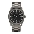 Produktbild: Fossil Machine uhr für Herren, Quarzwerk mit Edelstahl- oder Lederarmband, Dunkelgrau, 42MM