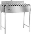 Produktbild: BBQ-Toro Edelstahl Kohlegrill mit Spießaufsatz 11 Spießen und Motor