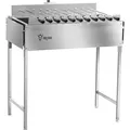 Produktbild: BBQ-Toro Edelstahl Kohlegrill mit Spießaufsatz 11 Spießen und Motor - Silber