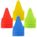 Produktbild: 12 Stück Markierungskegel, 18cm Hütchen Kinder Pylonen, Fußball Hütchen, Mark...
