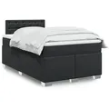 Produktbild: vidaXL Boxspringbett mit Matratze Schwarz 120x200 cm Kunstleder