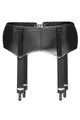 Produktbild: Noir Handmade Strapsgürtel Damen Dessous Wetlook Strapsgürtel schwarz mit Schnürung Strapshalte