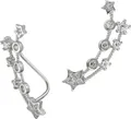 Produktbild: SilberDream Paar Ohrklemmen SilberDream weiß Ear Cuff Sternenschweif (Ohrklemme), Damen Ohrklemme Ear Cuff Sternenschweif 925 Sterling Silber, weiß