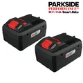Produktbild: Set 2x Parkside 8Ah PERFORMANCE Smart Akku 20V , PAPS 208 A1 Bluetooth App