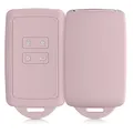 Produktbild: kwmobile Autoschlüssel Hülle kompatibel mit Renault 4-Tasten Smartkey Autoschlüssel (nur Keyless Go) - Silikon Schutzhülle Schlüsselhülle Cover in Altrosa matt