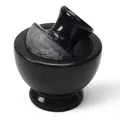 Produktbild: Marblous Krafts Marmor Mörser und Stößel Set 8,9 cm Gewürzzerkleinerer Schwarze Mühle für Küche, Knoblauchzerkleinerer, Gewürzmühle und Kräutermühle Küchenset
