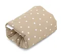 Produktbild: HOBEA-Germany Stillkissen Mini-Stillkissen Stillrolle Stillmuff Punkte beige, BIO Baumwolle, ideal für unterwegs