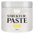 Produktbild: Creative Deco Strukturpaste Feinkörnig 500 g | Weiße Spachtelmasse für Acrylmalerei | Feinpaste für Kunstprojekte, Acrylfarbe, DIY, 3D-Effekte, Texturen | Einfach mit Palettenmesser aufzutragen