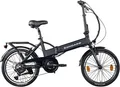 Produktbild: Zündapp E-Bike Klapprad Z101, 6 Gang Shimano Tourney Schaltwerk, Kettenschaltung, Heckmotor, 270 Wh, Pedelec, Elektrofahrrad für Damen u. Herren