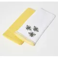 Produktbild: Homescapes - Waffelpiqué-geschirrtücher Mit Bienen-motiv Im 2er Set, 40 X 60 Cm