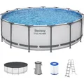 Produktbild: Steel Pro MAXTM Frame Pool Komplett Set mit Filterpumpe Ø 457 x 122 cm, lichtgrau...
