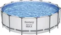 Produktbild: Bestway Steel Pro MAX Frame Pool Komplett-Set mit Filterpumpe Ø 457 x 122 cm, lichtgrau, rund