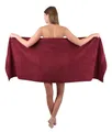 Produktbild: Betz Saunatuch XXL Badetuch Liegetuch Strandlaken Saunahandtuch Premium Frottee 100% Baumwolle Größe 70 x 200 cm Farbe dunkelrot