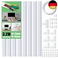 Produktbild: MUDEELA Kabelkanal Selbstklebend Weiss, 320cm PVC Kabelabdeckung, Kabelschacht