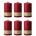 Produktbild: Wenzel Pure Kerze Safe Candle 13x7cm Karminrot (6 Stück)