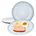 Produktbild: Ritzenhoff & Breker Nordic Speiseteller 4-er Set Hellblau I flache Ess-Teller 27 cm I Teller-Service für 4 Personen I hochwertiges Marken-Porzellan mikrowellengeeignet & spülmaschinengeeignet