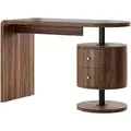 Produktbild: Vicco Schreibtisch, Wildeiche, Holzwerkstoff, 2 Schubladen, Rund,Rechteckig, 120x76x50 cm, Arbeitszimmer, Schreibtische, Computertische