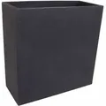 Produktbild: Spetebo - Xxl Kunststoff Pflanzkasten Eckig - Anthrazit / 60 X 26 Cm - Kubus Blumenkübel In Stein Optik