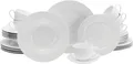 Produktbild: CreaTable Kombiservice Fleur Royal (30-tlg), 6 Personen, Porzellan, extrem dünn, leicht, lichtdurchlässig