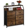 Produktbild: Relaxdays Kommode, Mehrfarbig, Holzwerkstoff, Metall, Holz, 84x87x32 cm, Wohnzimmer, Kommoden & Sideboards, Kommoden