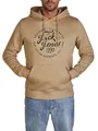 Produktbild: JACK & JONES Hoodie Herren Regular Fit JJEADRIAN Kapuzenpullover Pullover Sweater Print Beige XL, Größe:XXL, Farbe:Crockery