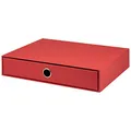 Produktbild: Rössler SOHO 1er Schubladenbox aus Papier | Büro Organizer Schreibtisch | Schubladen Organizer Büro Zubehör & Bürobedarf | Schreibtisch Organizer Box | 34 x 25 x 7 cm | 1 Stück | Farbe: Rot