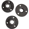 Produktbild: 10 Stück 1/2 oder 3/4 Zoll schwarzer Flansch Eisenrohr Bodenfitting Sanitär G...