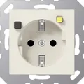 Produktbild: Jung A5520.30 FI-Schutzkontakt-Steckdose (RCD) 30 mA, Serie AS, weiß (ivory)