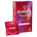 Produktbild: Durex Gefühlsecht Extra Feucht Kondome – Dünne Kondome mit anatomischer Easy-On-Form & mit viel Silikongleitgel befeuchtet – 8er Pack (1 x 8 Stück)