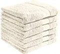 Produktbild: REDBEST Handtuchset, Frottierset 6er-Pack Chicago Creme Größe 50x100 cm - saugstark, strapazierfähig, ideal für Reisen, Sport (weitere Farben)