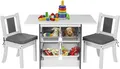 Produktbild: ONVAYA® Kindertisch-Set mit Stühlen | Kindersitzgruppe + Stauraum | Kindermöbel