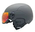 Produktbild: UVEX Wanted Visor Skihelm mit Visier Snowboardhelm black mat Gr. L 58-61 cm