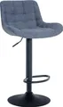 Produktbild: CLP Barhocker Tover 360° drehbar und in der Höhe verstellbar - blau Material Stoff