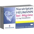 Produktbild: Naratriptan Heumann bei Migräne 2,5 mg Filmtabletten