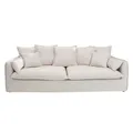 Produktbild: riess-ambiente 3er Sofa HEAVEN - 200cm natur beige Leinenstoff Federkern abnehmbarer Bezug Hussensofa