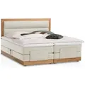 Produktbild: Belanoti Boxspringbett, Beige, Textil, Echtholz,Eiche, 7-Zonen, 180x200 cm, Schlafzimmer, Betten, Boxspringbetten