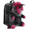 Produktbild: Corimori 1857 Punk-Einhorn „Ruby“ - großer, flauschiger Plüsch-Rucksack für Kinder und Erwachsene - schwarz / pink - Weiß
