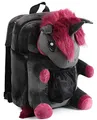 Produktbild: corimori Punk-Einhorn „Ruby“ - großer, flauschiger Plüsch-Rucksack für Teenager und Erwachsene - dunkelgrau/pink