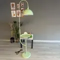 Produktbild: Moderne Stehlampe aus Minzgrün Metall mit Tablett und Beweglichem Kopf, E27-Sockel, Moderne Stehlampe für Wohnzimmer oder Schlafzimmer